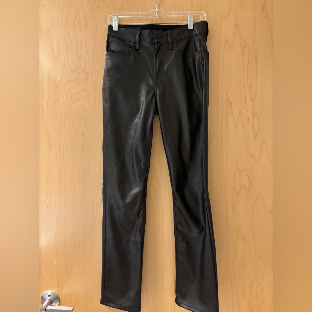 GAP Women’s Black Leather Straight Pants